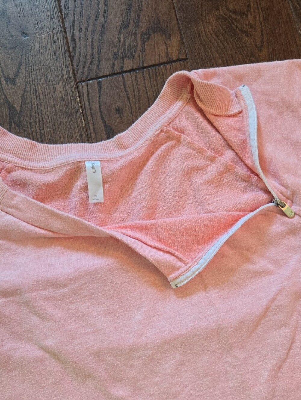 GAPfit Lightweight Heathered Peach Crewneck Lightweight Sweatshirt Top XL - Picture 5 of 9